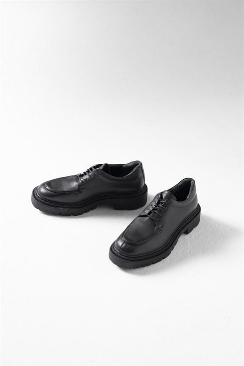 Deri Makosen Ayakkabı Siyah