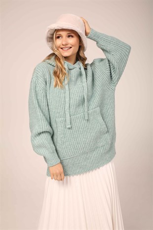 Oversize Triko Sweatshirt-Mint